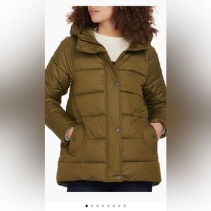 Barbour Tidepool Olive Green Puffer Jacket